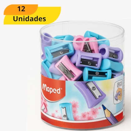 APONTADOR VIVO 1 FURO C/DEP MAPED 63011 - CX 12 UNIDADES