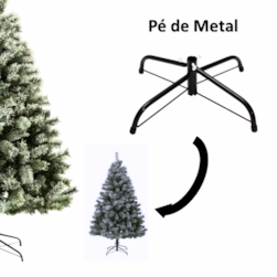 ARVORE DE NATAL PINHEIRO NEVADO 90CM 45 GALHOS