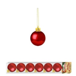 Bola De Natal 7pcs Vermelha Chazak Cda2228