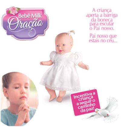 Boneca Bebe Oracao Milk