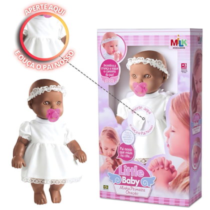Boneca Little Baby Primeira Oração Negra