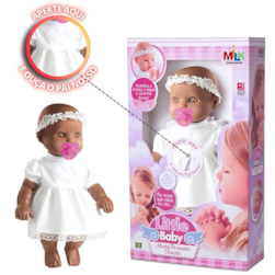 Boneca Little Baby Primeira Oracao Negra  Milk 157