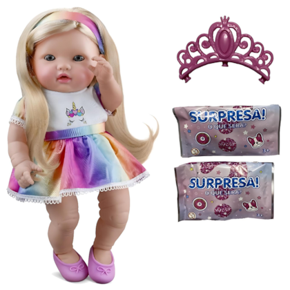 Boneca Reborn Long Hair Unicornio Roma