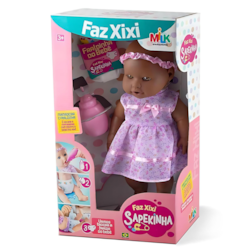 Boneca Sapekinha Negra Faz Xixi Milk 369