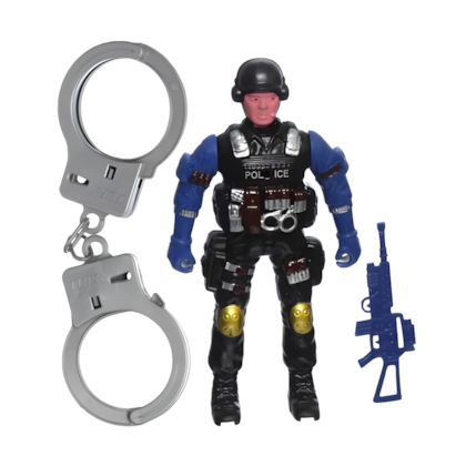 Boneco Policial C/acessorios Om