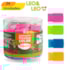 BORRACHA PLAST COLOR C/CAPA NEON LEO E LEO 4680 - CX 24 UNIDADES