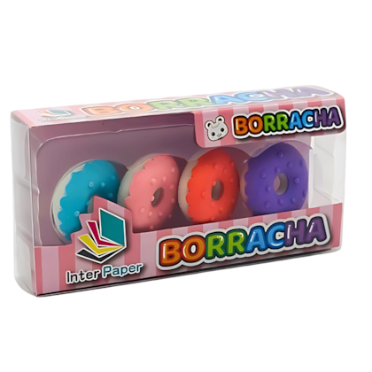 Borrachas em formatos 4pcs Interponte