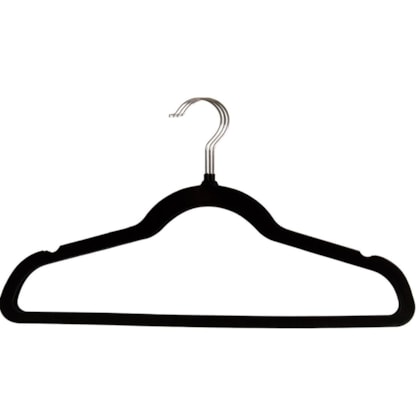 Cabide Veludo Preto 3Pcs Fafa