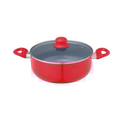 Cacarola 24cm Vermelha Rev Em Ceramica Casambiente Al021