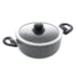Caçarola de Indução c/Tp de Vidro 22cm Granilite Cinza Coliseu