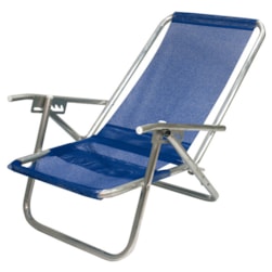 Cadeira Praia 5p Alum Azul Botafogo Cad0278