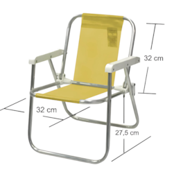Cadeira Praia Vr Alta Infantil Botafogo