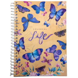 Caderno 1/4 Capa Dura 80Folhas Porpurina Credeal