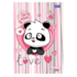 Caderno 1/4 Panda Brochura Capa Dura 80 Folhas Smart