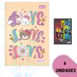 CADERNO BROCH CD 1/4 SPICE 80F TILIBRA - CX 6 UNIDADES