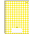 Caderno Brochura 1/4 Cd 96fls 05/pt Stiff Xadrez Amarelo Jandaia