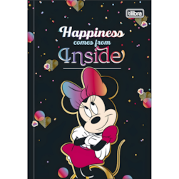 Caderno Brochura Capa Dura 1/4 Minnie 80fls Tilibra