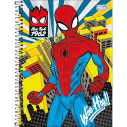 Caderno Capa Dura Universitário 10 Matérias Spider-Man Fit 160 Folhas