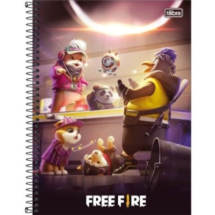 Caderno Capa Dura Universitário Free Fire 16m 256fls Tilibra 319619