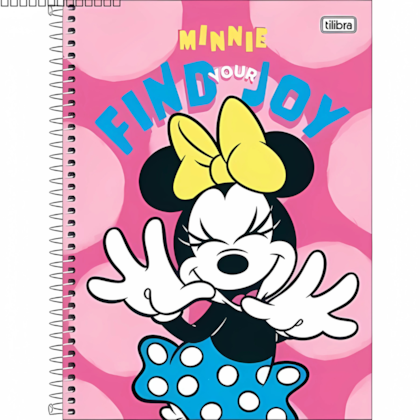 Caderno Capa Dura Universitário Minnie Fit 1 Matéria 80 Folhas