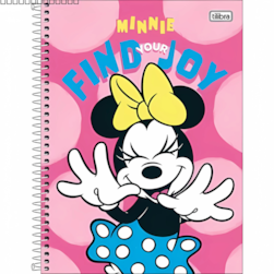 Caderno Capa Dura Universitário Minnie Fit 10 Matérias 160 Folhas