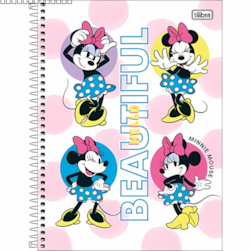 Caderno Capa Dura Universitário Minnie Fit 10 Matérias 160 Folhas