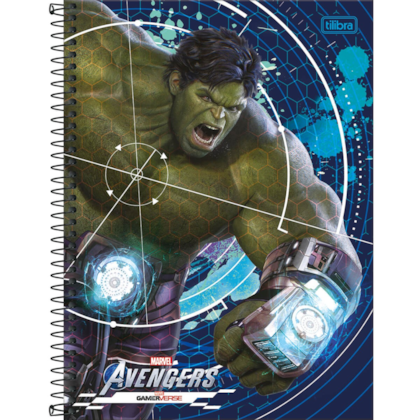 Caderno Capa Dura  Vingadores 1 Materia 80 Folhas Tilibra