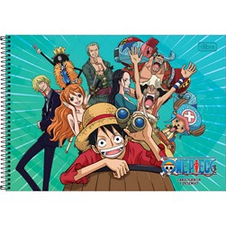 Caderno de Cartografia e Desenho Espiral Capa Dura One Piece 80 Folhas
