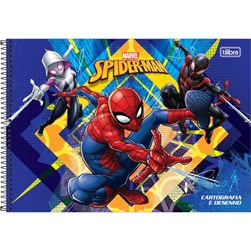 Caderno de Cartografia e Desenho Espiral Capa Dura Spider-Man 80 Folhas
