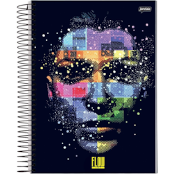 Caderno Espiral 1/4 Cd 80fls Flow Jandaia 68750-55