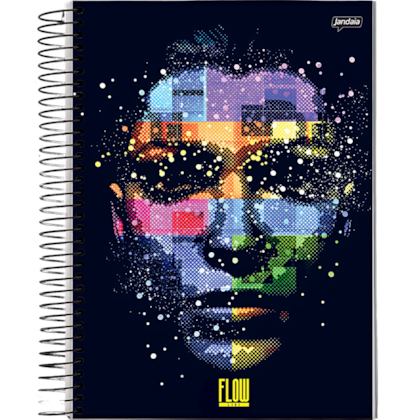 Caderno Espiral 1/8 Capa Dura 80fls 10/pt Flow Jandaia