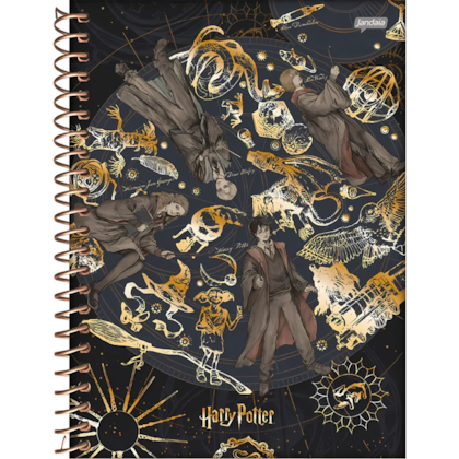 Caderno Espiral Capa Dura 10x1 160fls 05/pt Harry Potter Jandaia