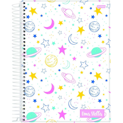 Caderno Espiral Capa Dura 80fls Stella Jandaia