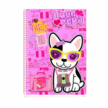 Caderno Espiral Love Pepa 10mt 200fls Kajoma 3480