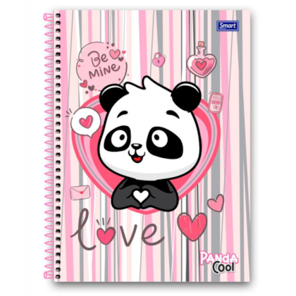 Caderno Panda Capa Dura 160fls 10mat Smart Cp06119