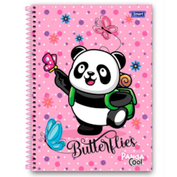 Caderno Panda Capa Dura 80fls 1mat Smart