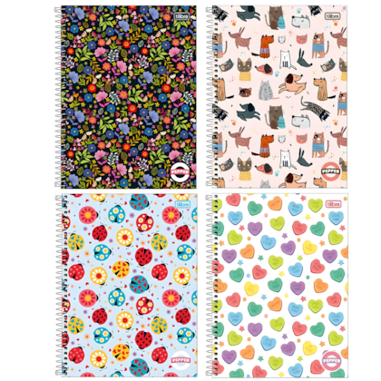 Caderno Pepper Univ Fem 10mat 160fls Tilibra