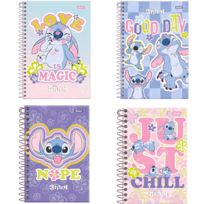 Caderno Univ Cd 80fls 1 Materia  Stitch Foroni