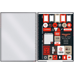 Caderno Universitário Capa Dura 240f 15m Pt Flamengo Foroni