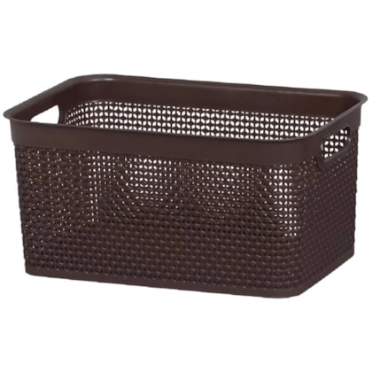 Caixa Rattan 7,5lt Marrom Rischioto