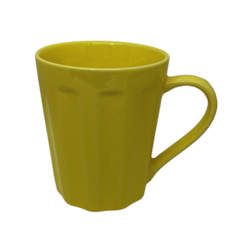 Caneca Canelada Amarela Rr