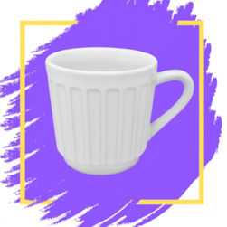 CANECA CANELADA BRANCA 150ML HORACILIO 122S