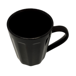Caneca Canelada Preto 250ml Rr