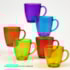 Caneca em Vidro Colorida 350ml Chazak