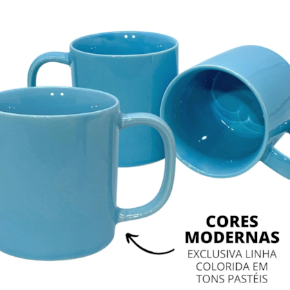 Caneca Reta 200ml Azul Rr