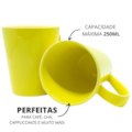 Caneca Tulipa 250ml Amarela Rr
