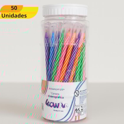 CANETA ESF 0,7 WOW LEO E LEO 97947 - CX 50 UNIDADES