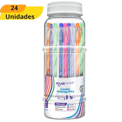 CANETA ESF 0,7MM PERFUMADA WOW FUN LEO E LEO 10296 - CX 24 UNIDADES