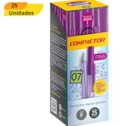 CANETA ESF 07 VIOLETA COMPACTOR 1677 - CX 25 UNIDADES