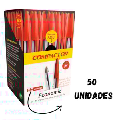 CANETA ESF ECONOMIC CR VM COMPACTOR 871002 - CX 50 UNIDADES